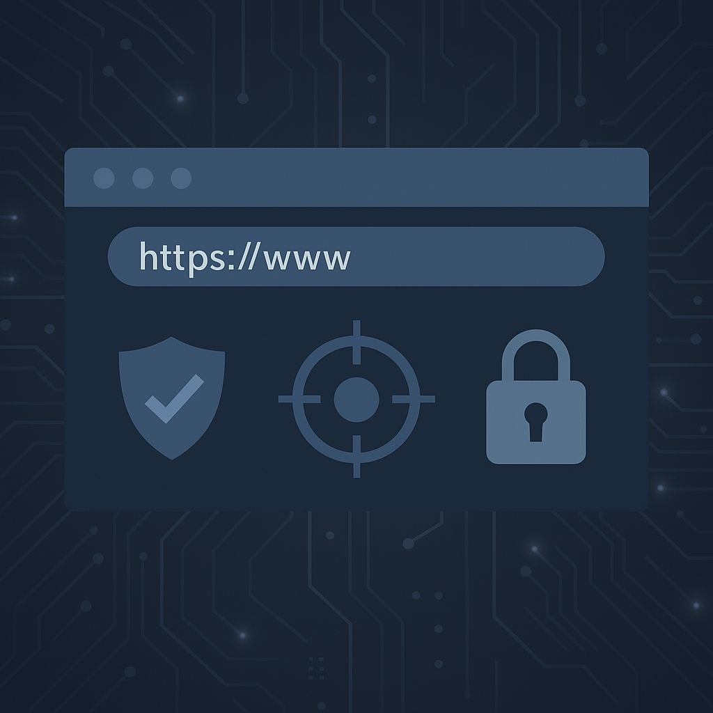 Illustration representing URL-based threat detection and security intelligence used for firewalls, SWGs, and endpoint protection.